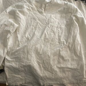 Audate long sleeve v neck shirt